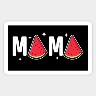 Mama Watermelon Summer Fruit Watermelon Slice Mothers Day Sticker